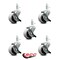 Service Caster 2 Inch Thermoplastic Wheel 12mm Threaded Stem Caster Set with Brakes, 5PK SCC-TS05S210-TPRS-SLB-M1215-5 - alternate 1